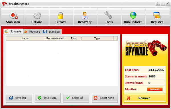 Break Spyware software