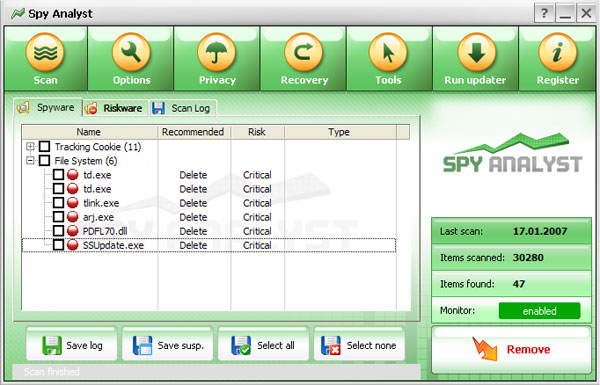 Spy Analyst software