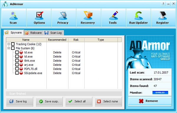 Ad Armor software