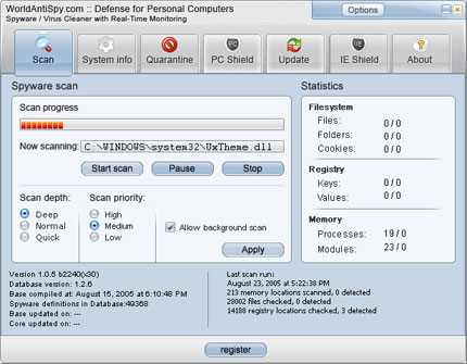WorldAntiSpy software
