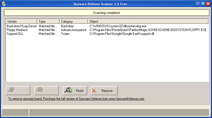 Spyware Defense software