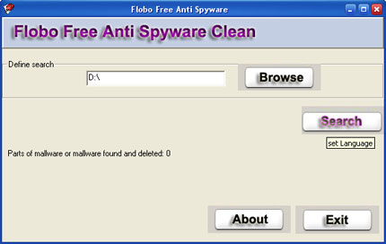 Flobo Free Anti Spyware Clean software