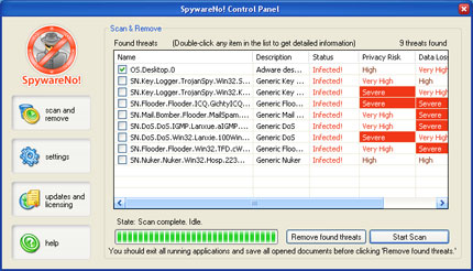 SpywareNo software