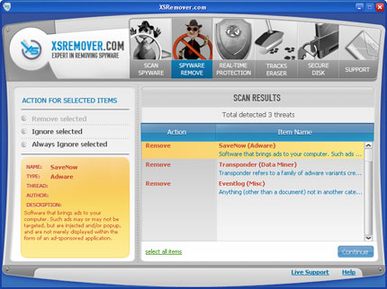 XSRemover.com software