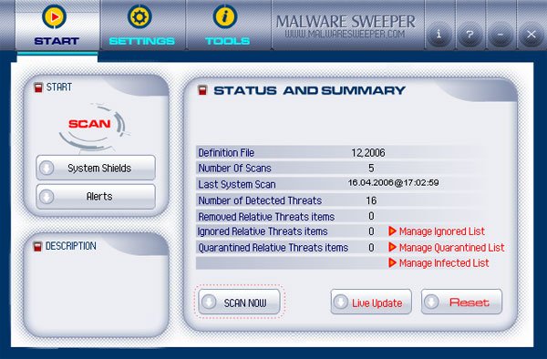 Malware Sweeper software