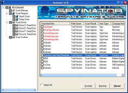 Spyinator software