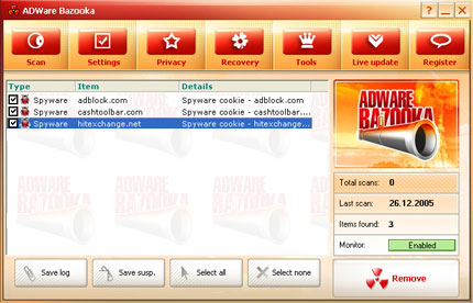 ADWare Bazooka software