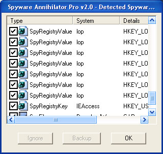 Spyware Annihilator software