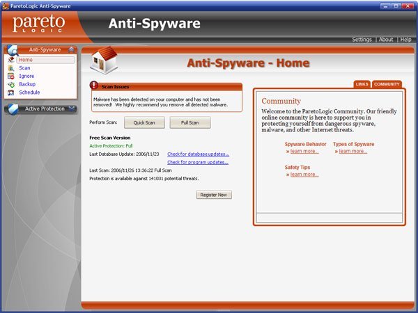ParetoLogic Anti Spyware software