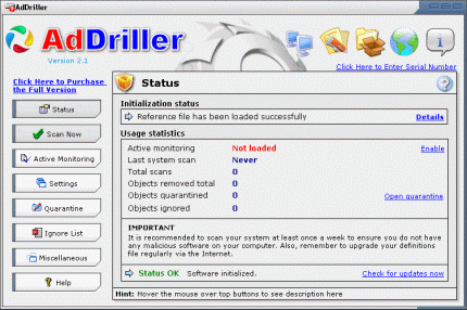 AdDriller software