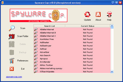 Spyware C.O.P. software