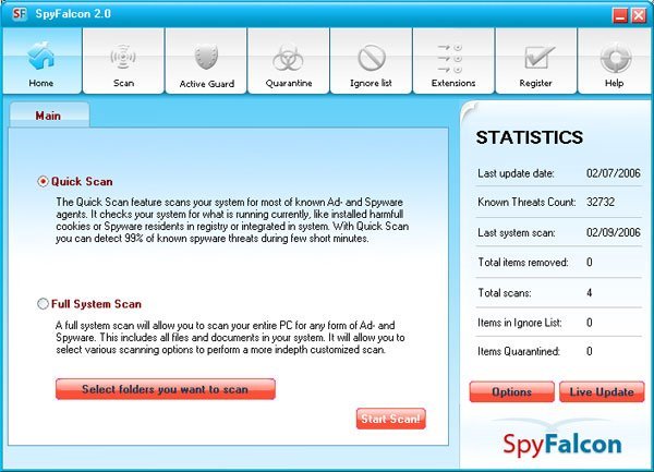 Spy Falcon software