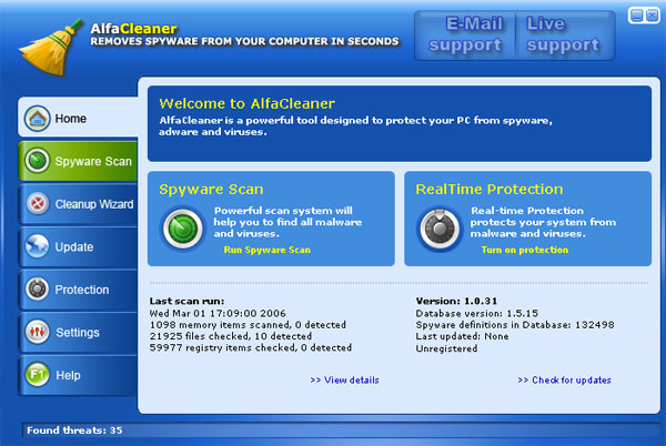 AlfaCleaner software