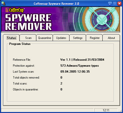 CoffeeCup Spyware Remover software