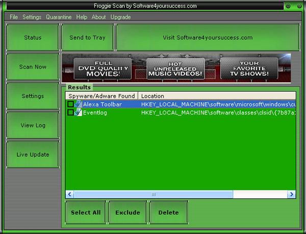 Froggie Scan software