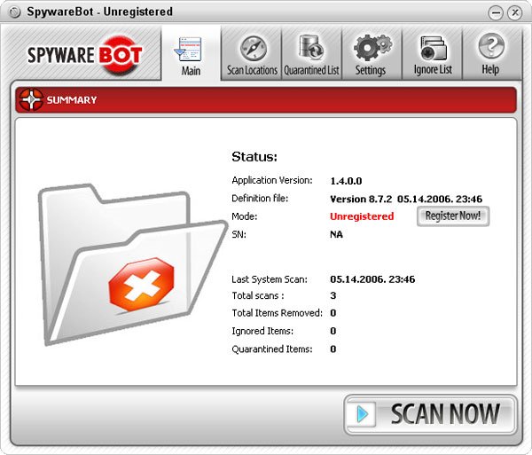 SpywareBot software