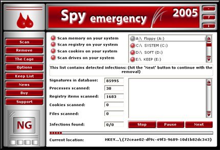 Spy Emergency 2005 software