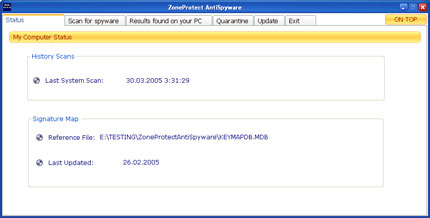 ZoneProtect AntiSpyware software
