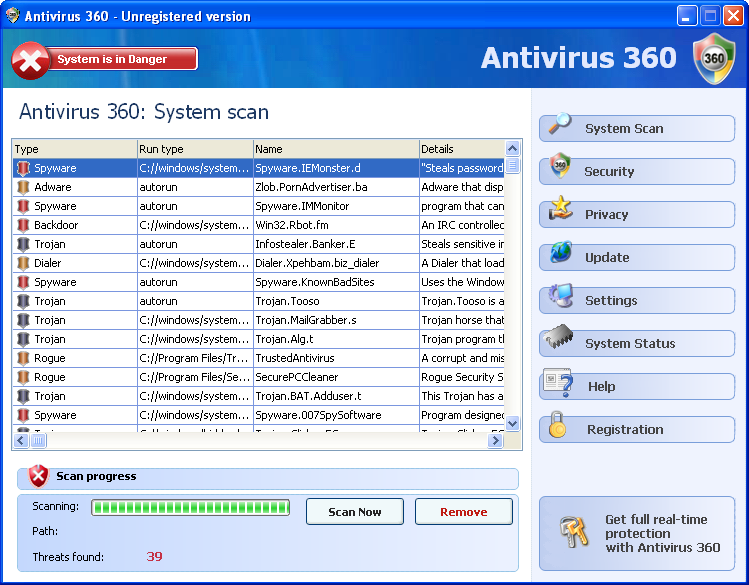 Antivirus 360 removal