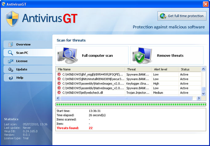 AntivirusGT removal