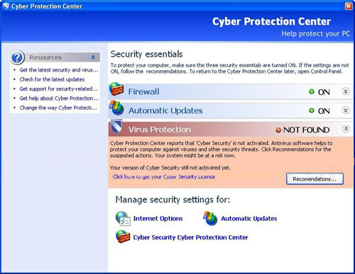 Cyber Protection Center removal