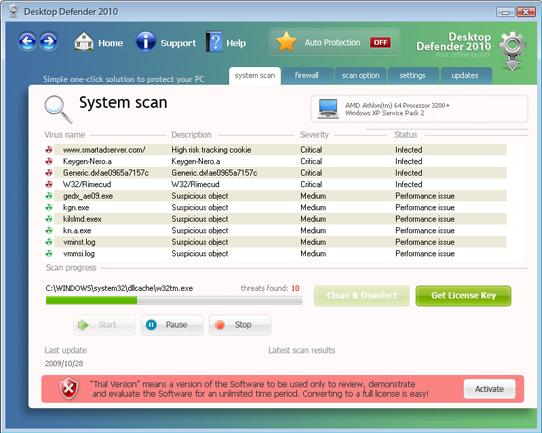 Desktop Defender 2010 removal