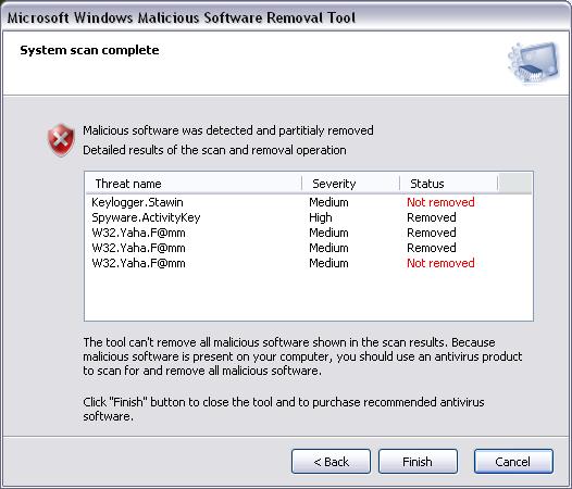 Microsoft Windows Malicious Software Removal Tool removal