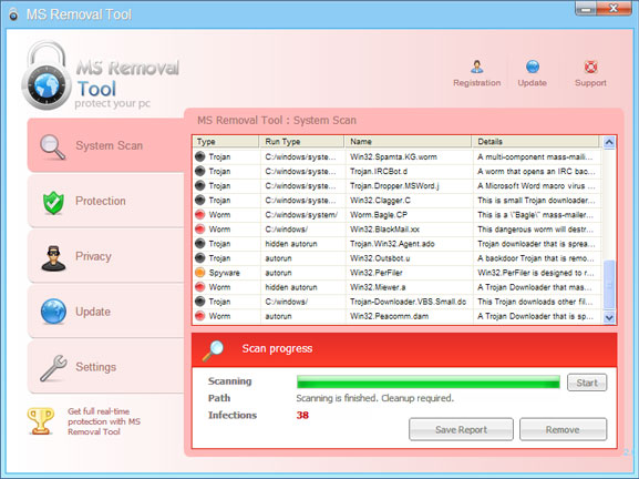 MS Removal Tool removal