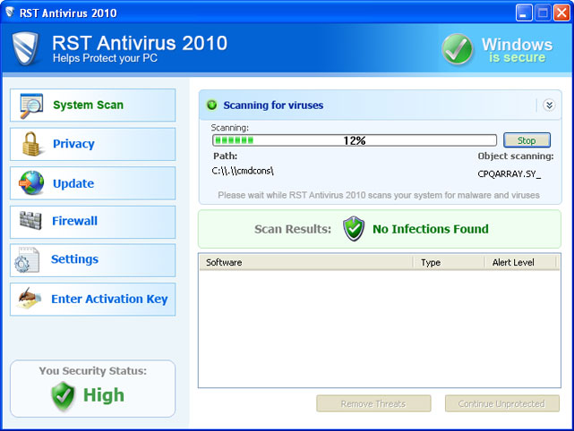 RST Antivirus 2010 removal