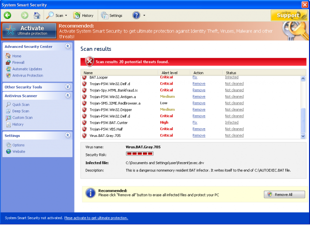System Smart Security removal