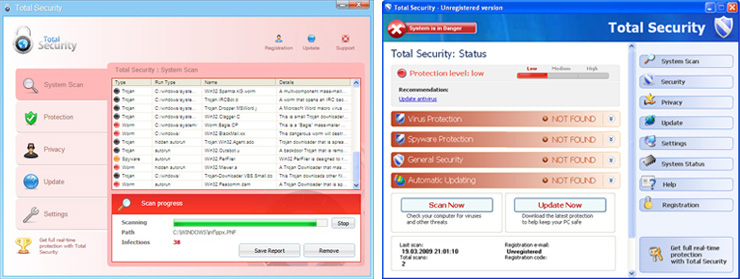 Total Security removal