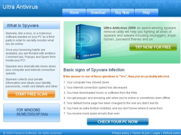 Ultra Antivirus 2009 removal