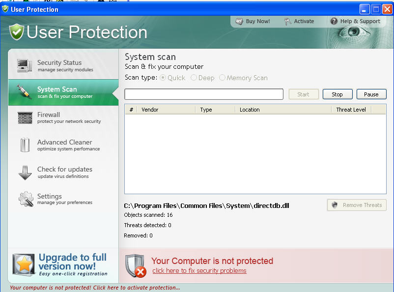 User Protection removal