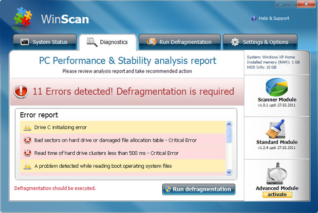 Win Scan removal