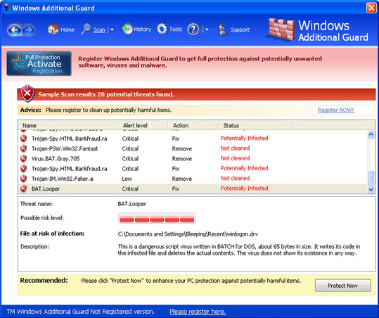 Windows Additional Guard removal