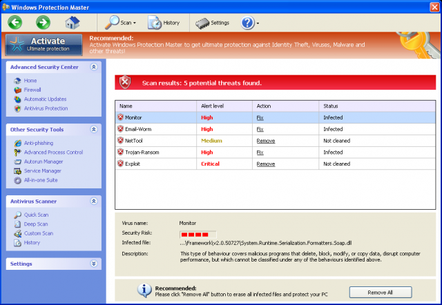 Windows Protection Master removal