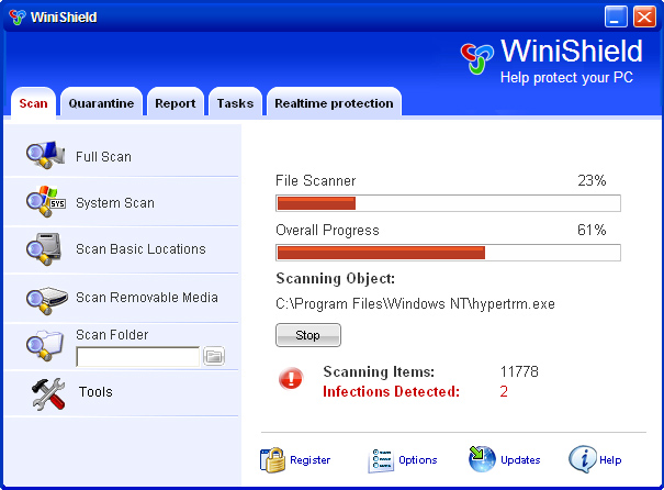 WiniShield removal