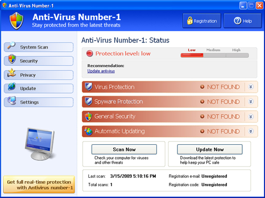 Anti-Virus Number-1 removal