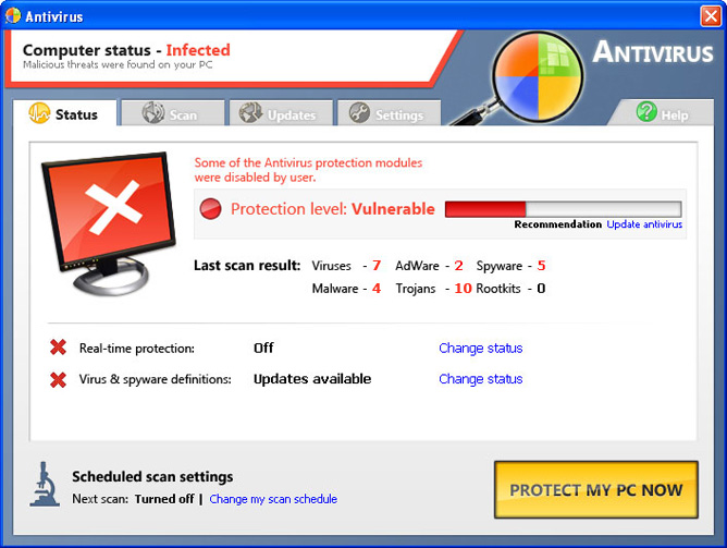 Antivirus removal