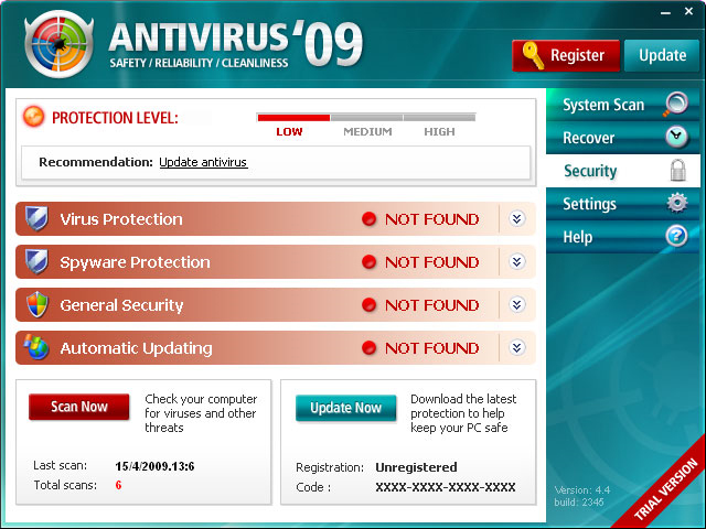 Antivirus 09 removal