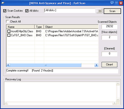 Anti Virus and Spyware software