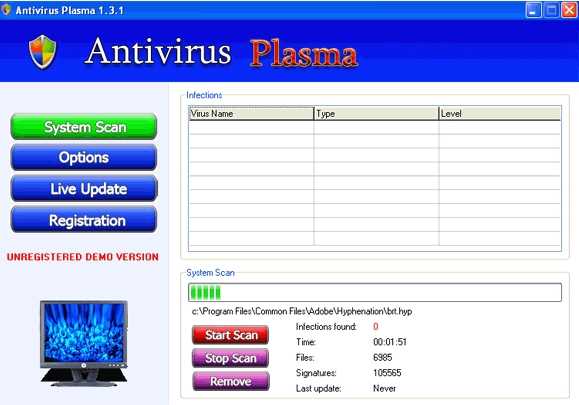 Antivirus Plasma removal