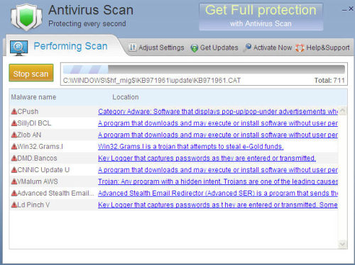 Antivirus Scan removal