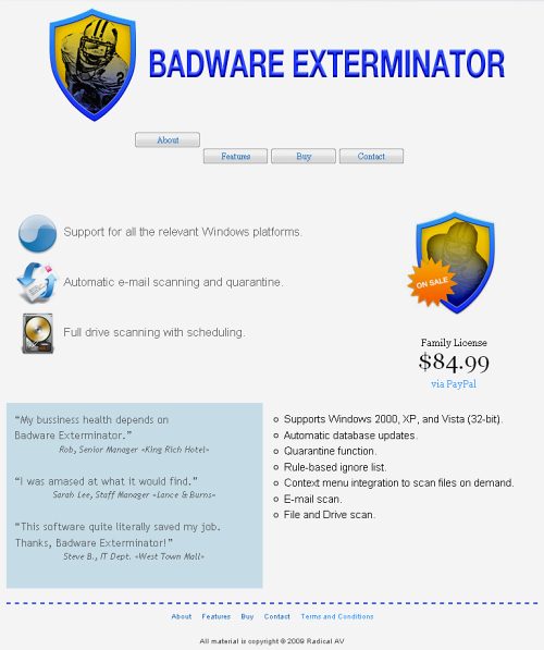 Badware Exterminator removal
