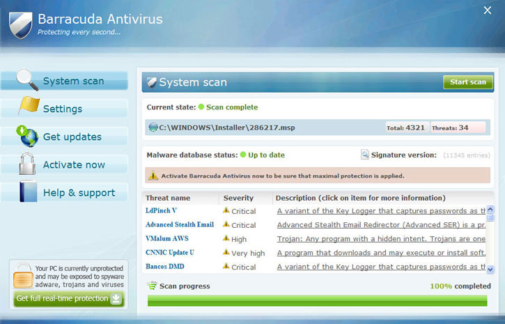 Barracuda Antivirus removal
