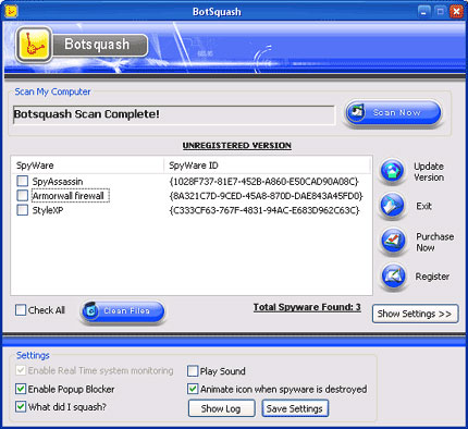 BotSquash software