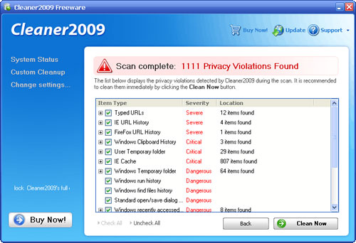 Cleaner2009 removal
