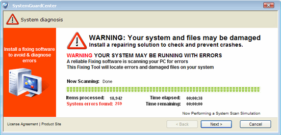 System Diagnosis Popup removal