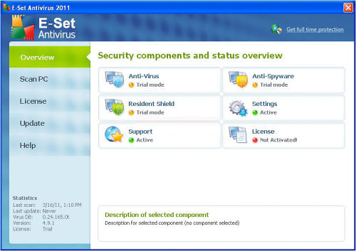 E-Set Antivirus 2011 removal