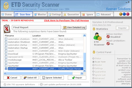 ETD Security Scanner software